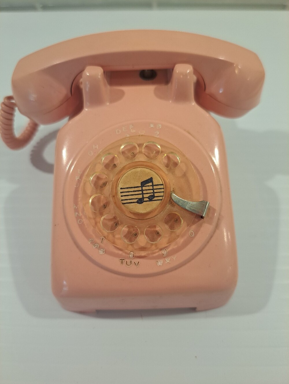 Vtg Mini Pink Telephone Music Box Phone Marco Music "AS IS" Does Not Play